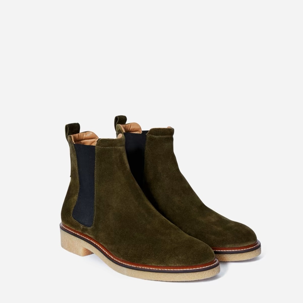 Everlane The Chelsea Boot: Dark Fern Suede (Brand New)